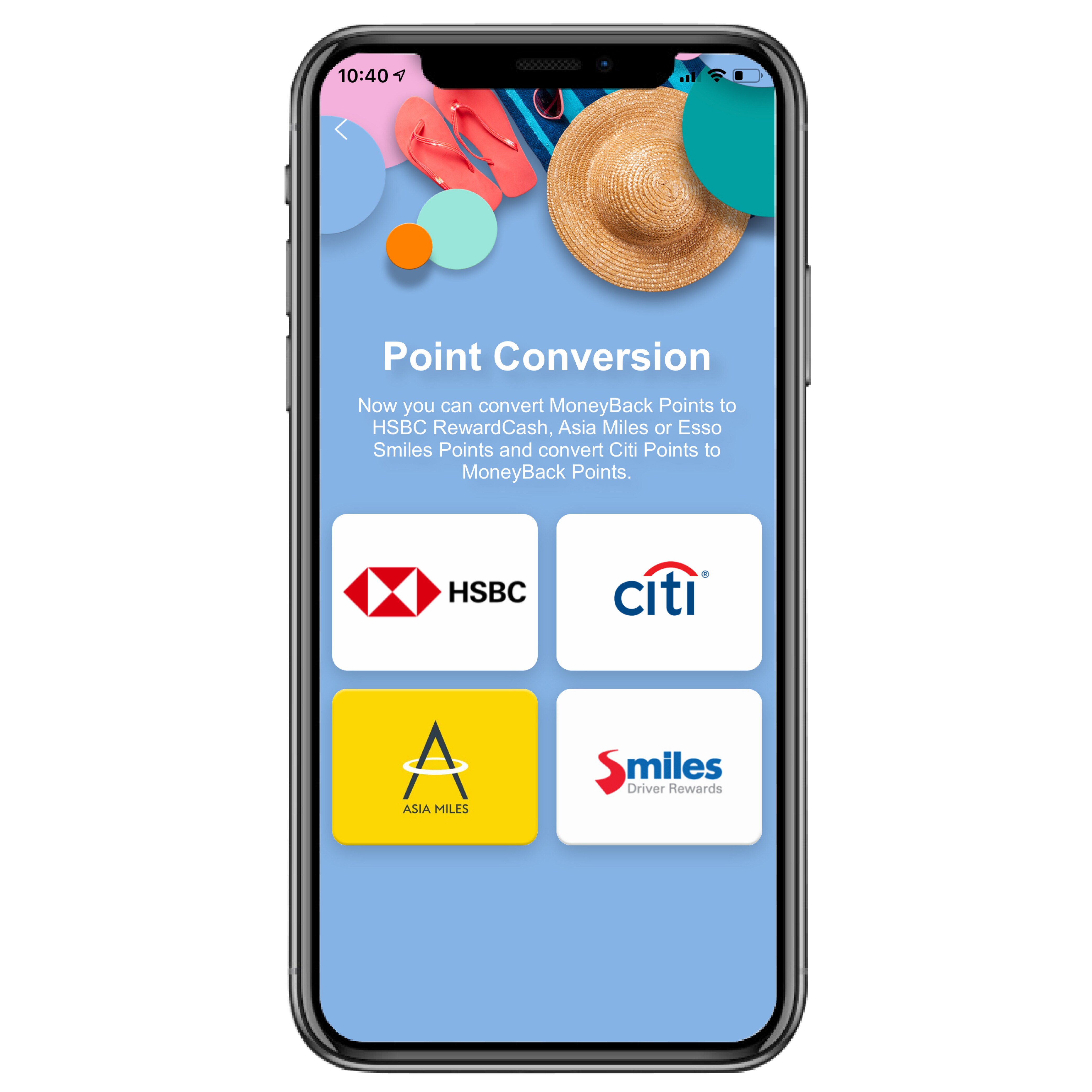 Point conversion steps (convert MoneyBack points to Asia Miles) FORTRESS